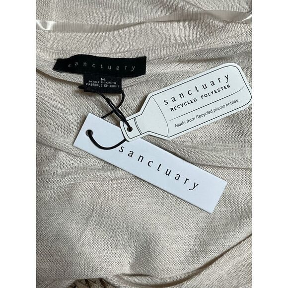 NWT Sanctuary Social Club V-Neck Long Sleeve Knit Top Size Medium - Picture 4 of 5